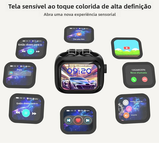 HTC NE40 – Fones Bluetooth Inteligentes com Display Touch e Tradução por IA