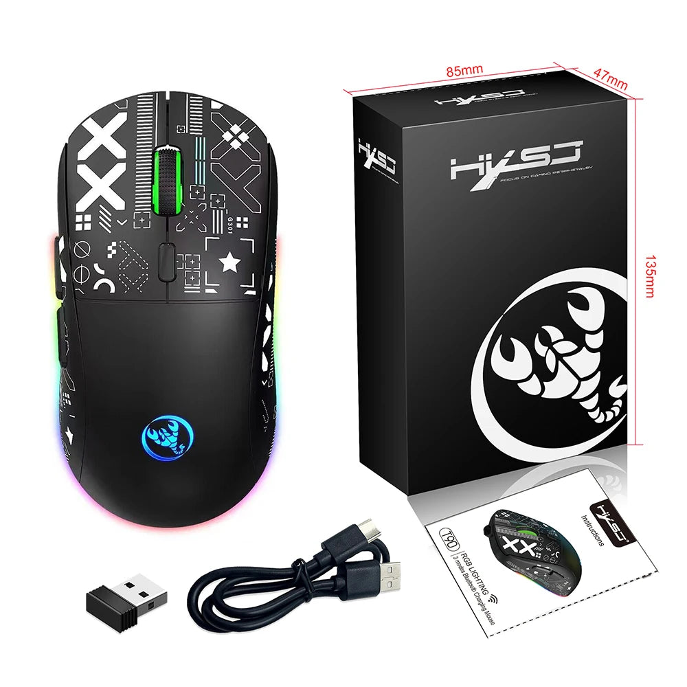 Mouse Gamer Sem Fio CSHZCE T90 — Desempenho, Estilo e Liberdade Total