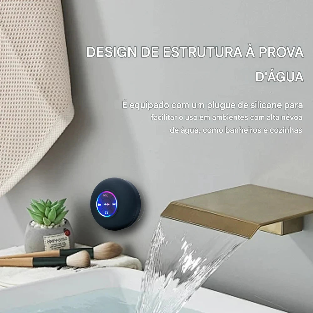 Caixa de Som Bluetooth Fomscvka IPX4 – Som Potente e Resistência à Água