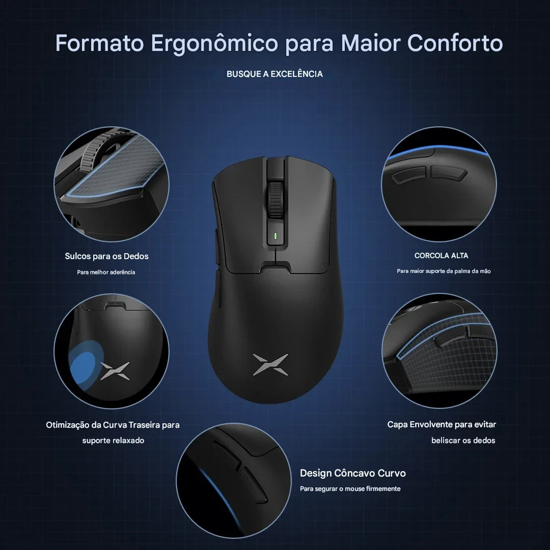 Mouse Gamer Sem Fio Delux M900 SE — Precisão Profissional e Performance Extrema