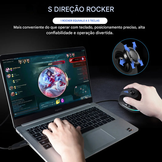 Mouse Vertical Gamer LEFON C18 — Precisão, Ergonomia e Desempenho Avançado!