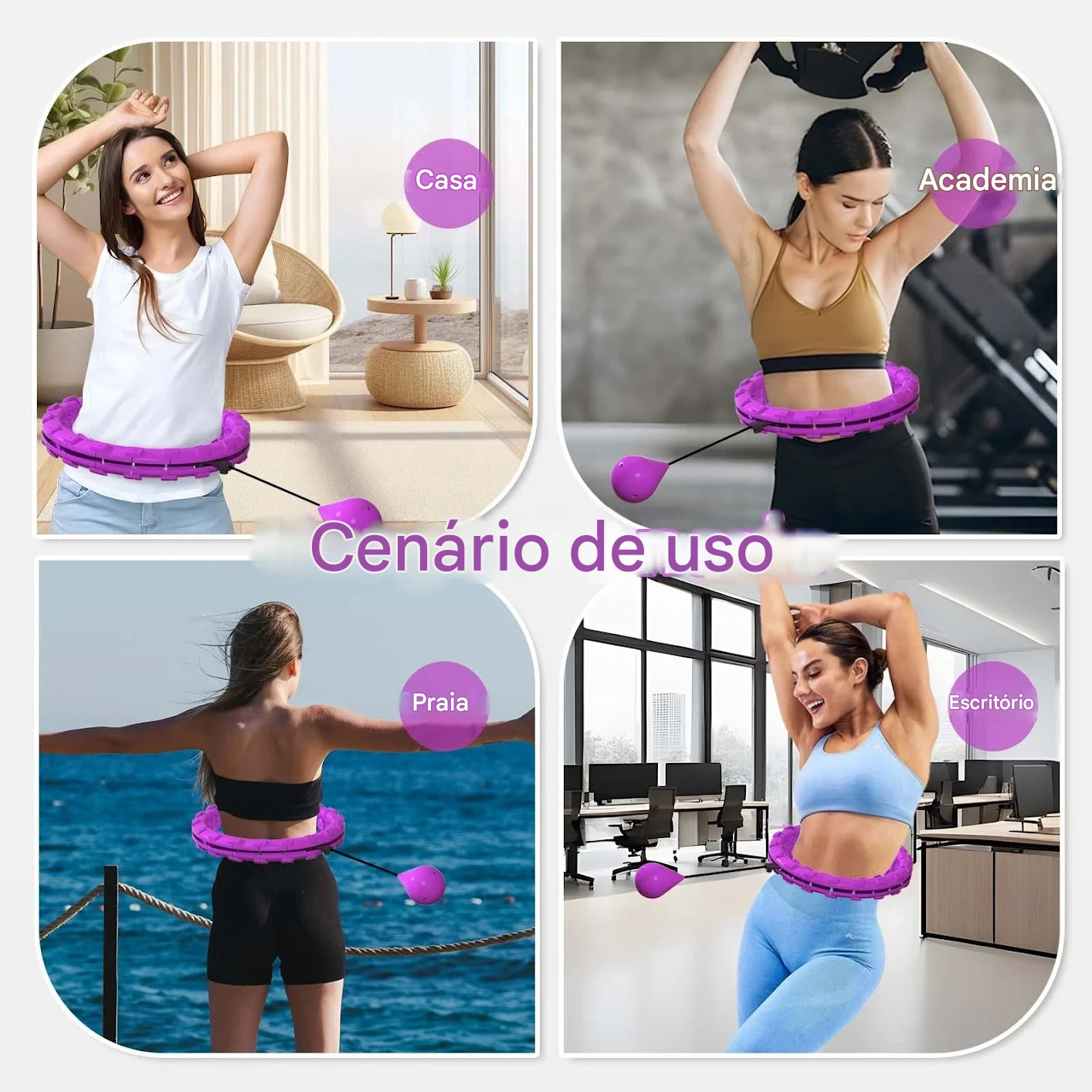 Anel de Exercício com Peso Ajustável — Fortaleça o Abdômen e Melhore seu Equilíbrio | Zyoon