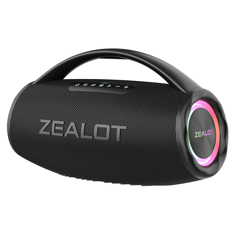 Caixa de Som Bluetooth ZEALOT S97 – 80W de Potência, 12h de Som e Bateria 16000mAh