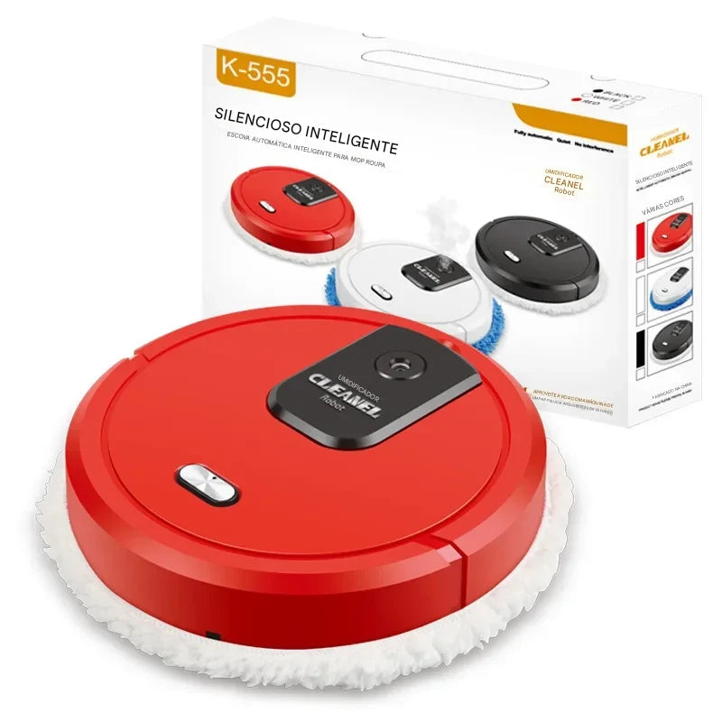 Robô Aspirador e Passa Pano Smart – Limpeza Automática 2 em 1 com Pulverização Umidificadora