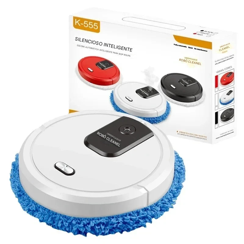Robô Aspirador e Passa Pano Smart – Limpeza Automática 2 em 1 com Pulverização Umidificadora