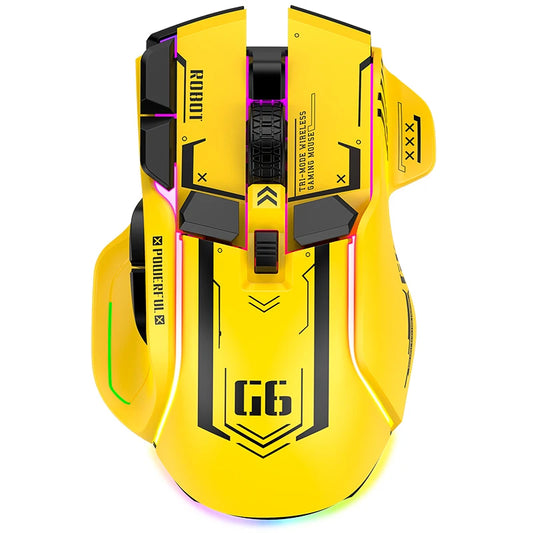 Mouse Gamer HXSJ Bluetooth Sem Fio – Alta Performance, RGB e 4000 DPI