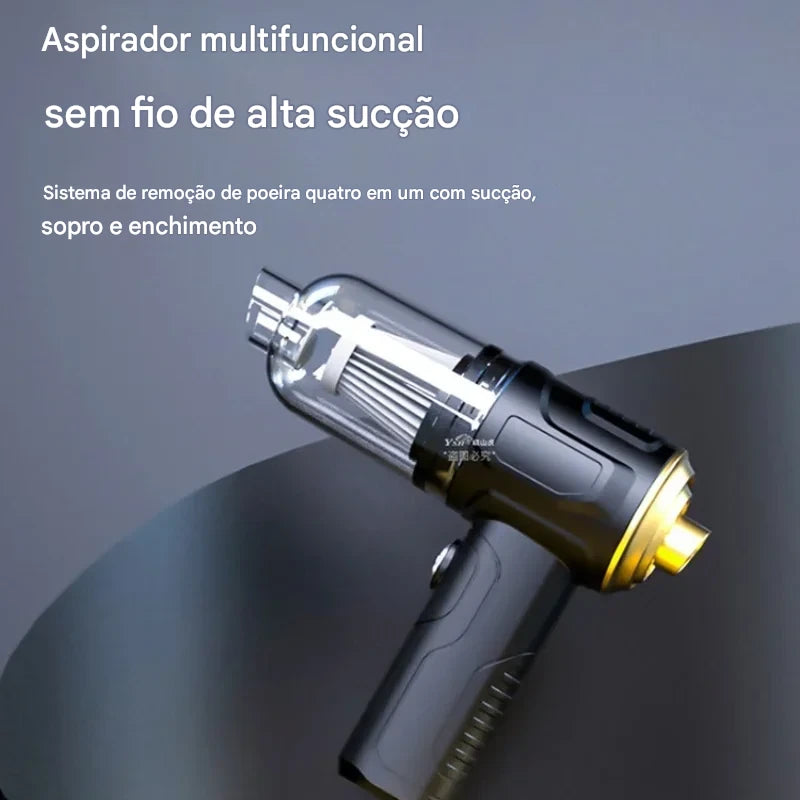 Aspirador Portátil Xiaomi MIJIA 120W Sem Fio 2 em 1 — Potência e Praticidade em Qualquer Lugar