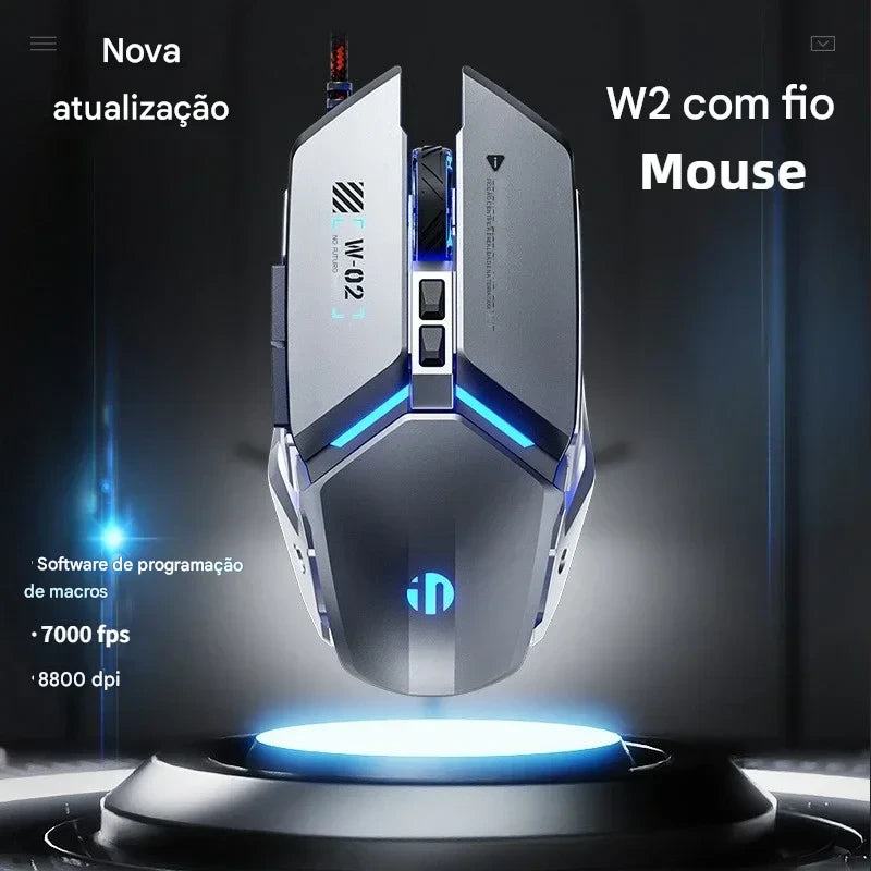 Mouse Gamer LEEDOAR Inphic W2 – Precisão, Velocidade e Design Profissional