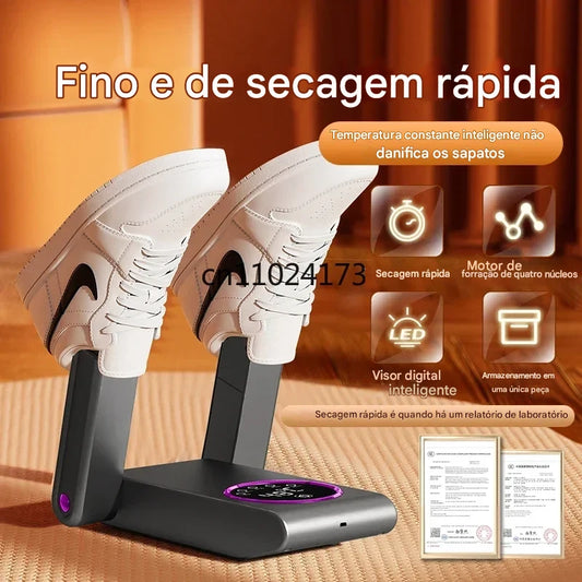 Secador Elétrico de Sapatos KIQUNE 220V – Design Retrátil, Desodorizante e Esterilizante