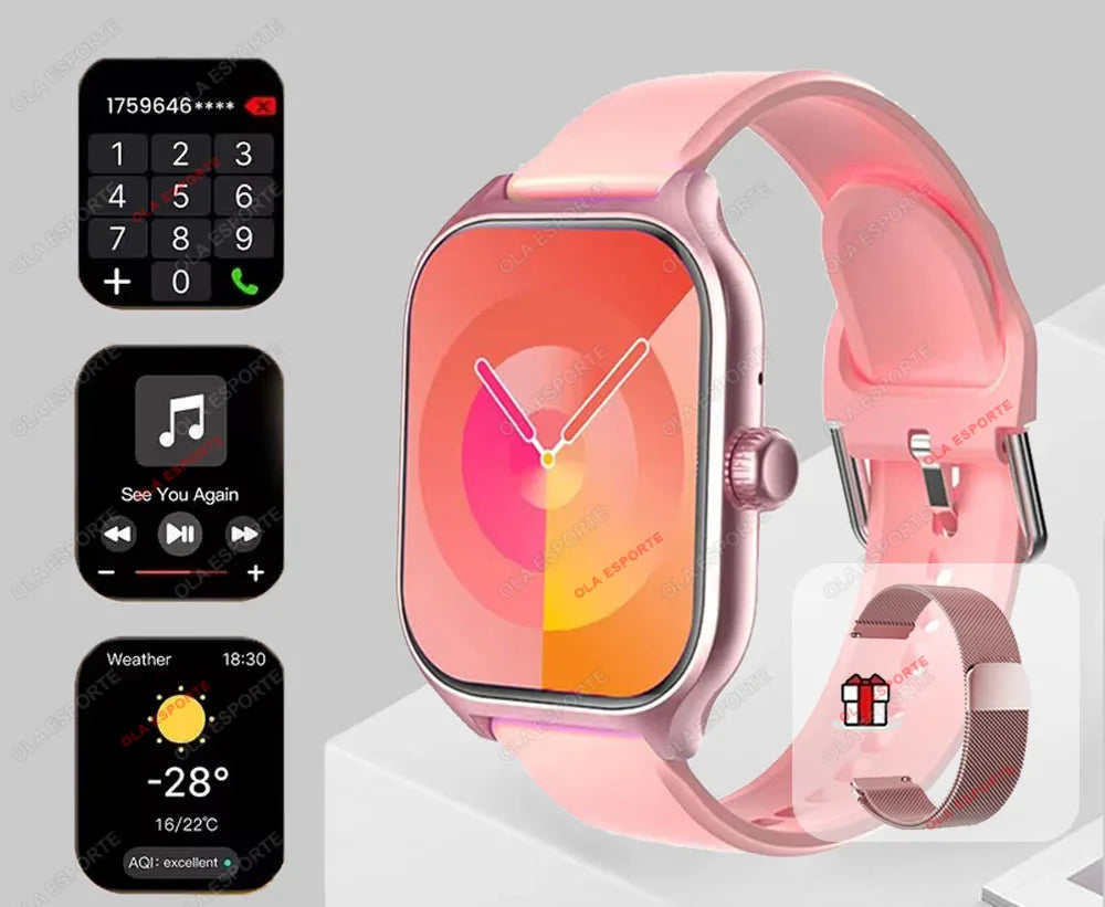 Smartwatch Esportivo 2.01” Ola Esporte – Saúde, Estilo e Tecnologia no Seu Pulso