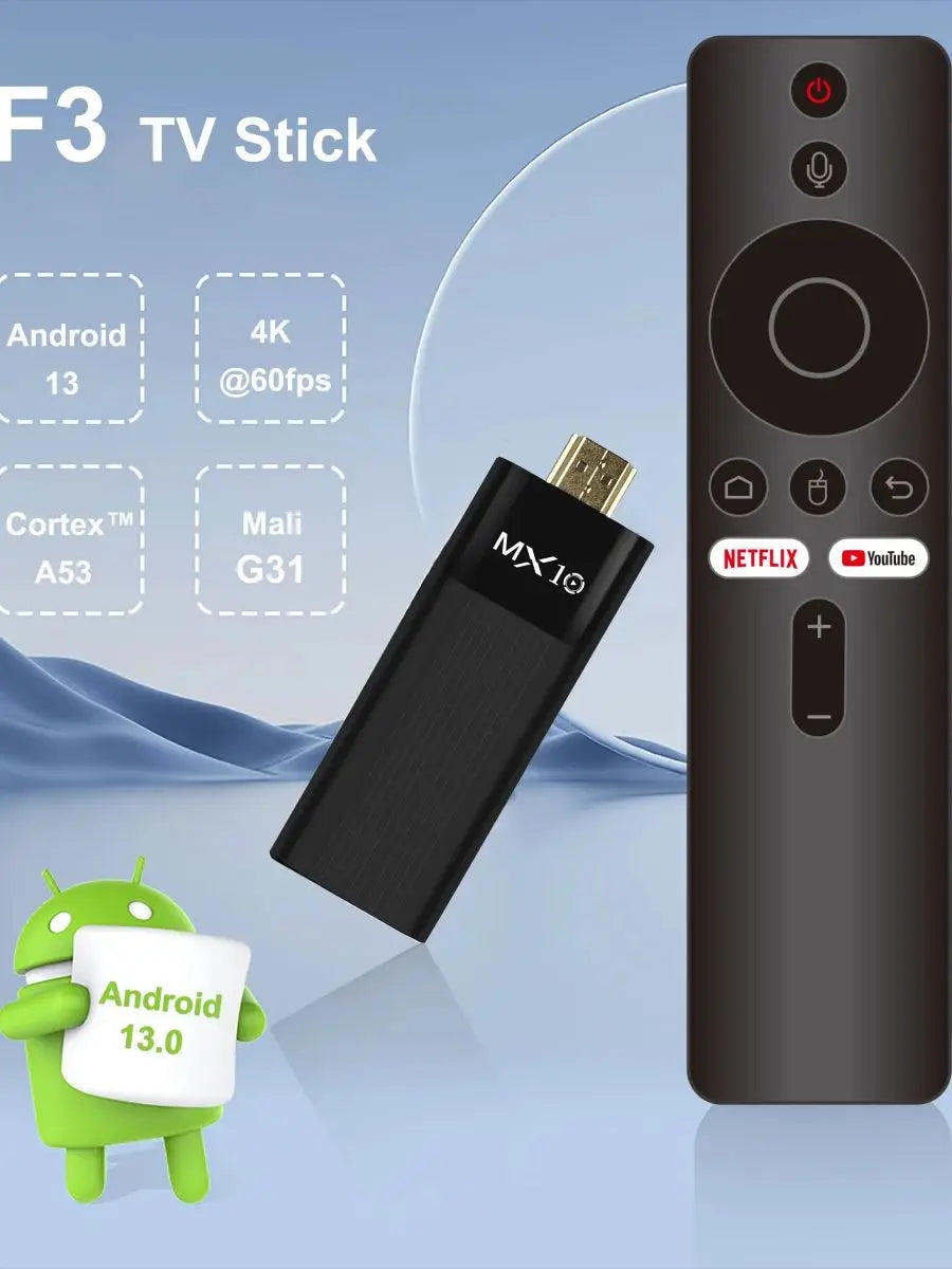 TV Stick MX10-F3 – Transforme Qualquer TV em uma Smart TV Android!
