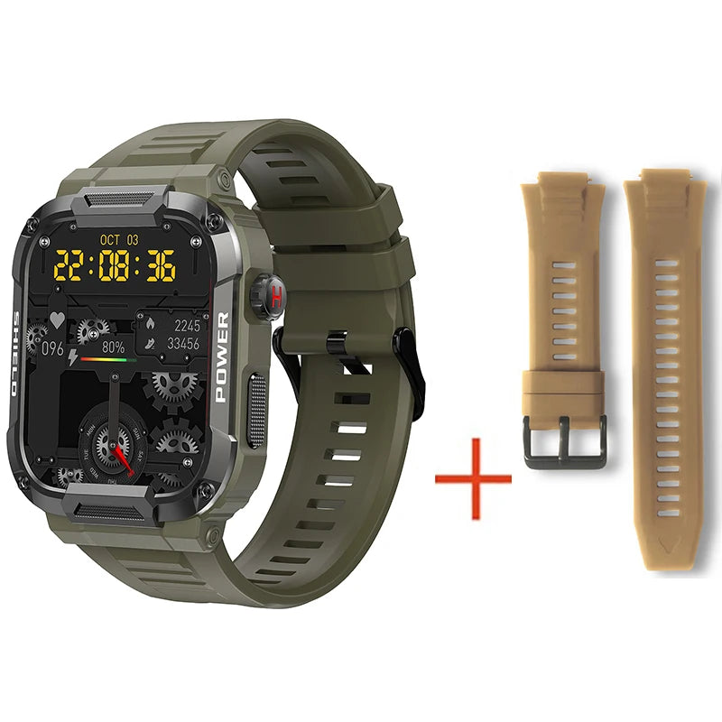 Smartwatch CRTORRS MK66 – Potência, Estilo e Resistência Militar
