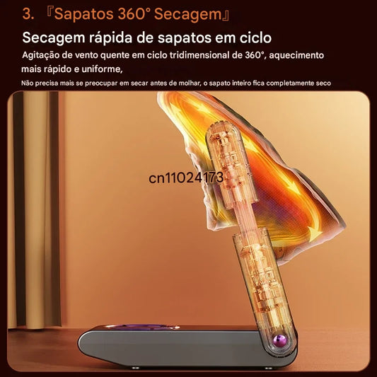 Secador Elétrico de Sapatos KIQUNE 220V – Design Retrátil, Desodorizante e Esterilizante