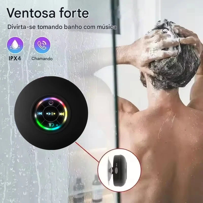 Caixa de Som Bluetooth Fomscvka IPX4 – Som Potente e Resistência à Água