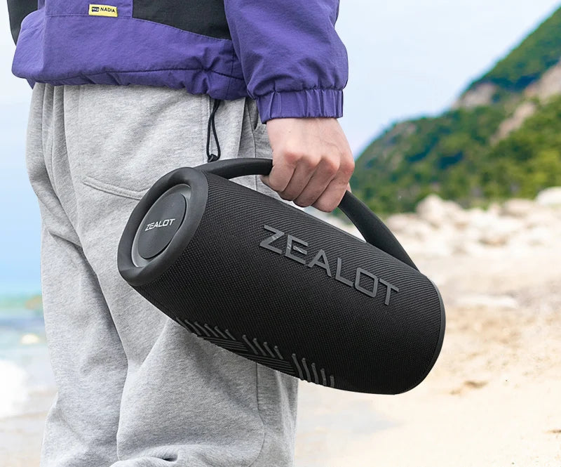Caixa de Som Bluetooth ZEALOT S97 – 80W de Potência, 12h de Som e Bateria 16000mAh