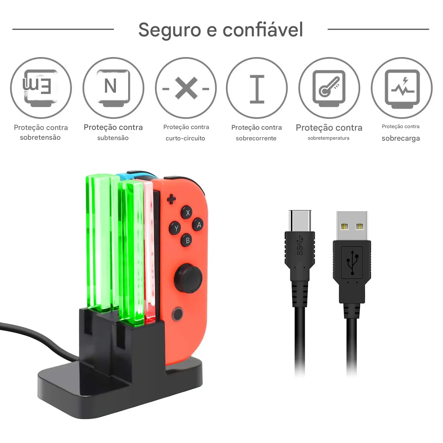 Estação de Carregamento DOBE FOMIS TNS-875 para Joy-Con – Organize e Carregue com Estilo!