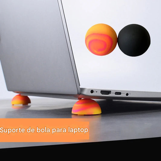 Suporte de Silicone Antiderrapante para Notebook – Elevação e Ventilação Inteligente