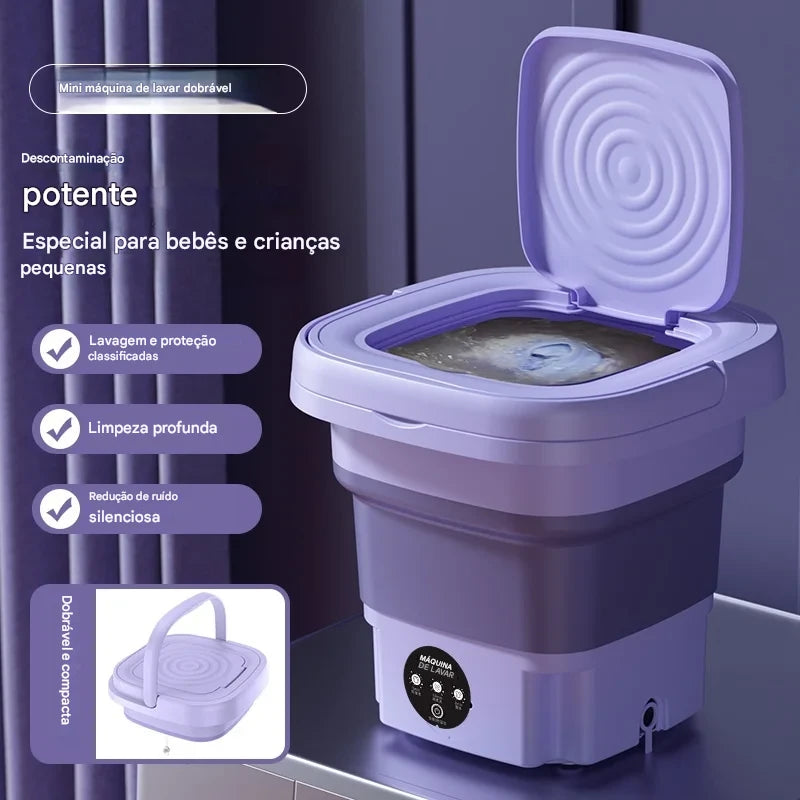 Balde Elétrico Retrátil Multifuncional AG-FWM01 – Compacto, Portátil e Inteligente!