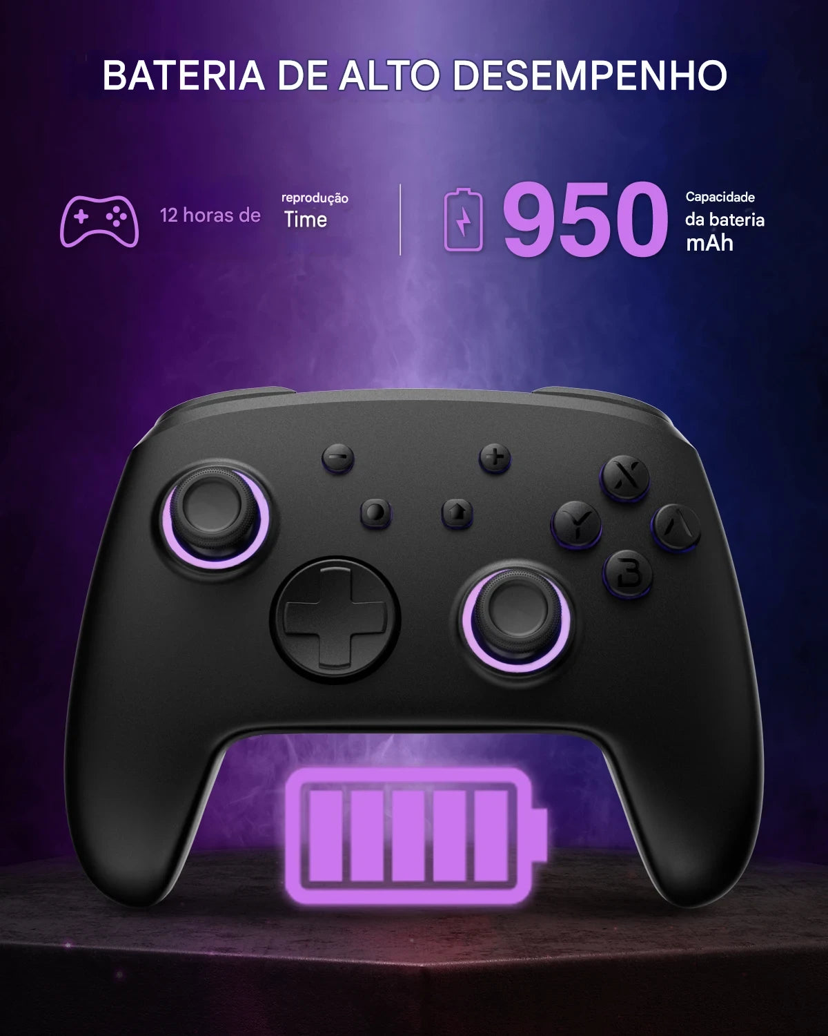 Controle Sem Fio Firefly Luminous FUNLAB – Compatível com Nintendo Switch / OLED / Lite