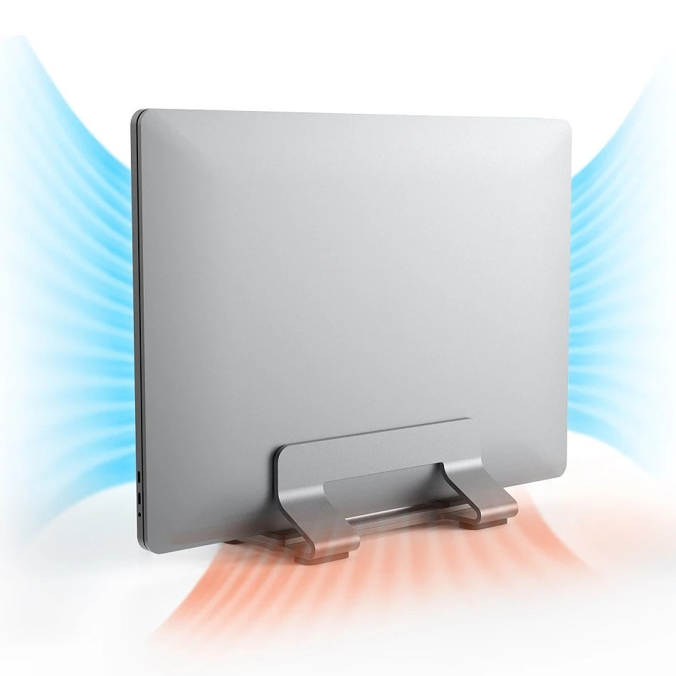 Suporte Vertical Ajustável para Notebook DOXONN – Design Premium em Alumínio, Organização e Estilo!