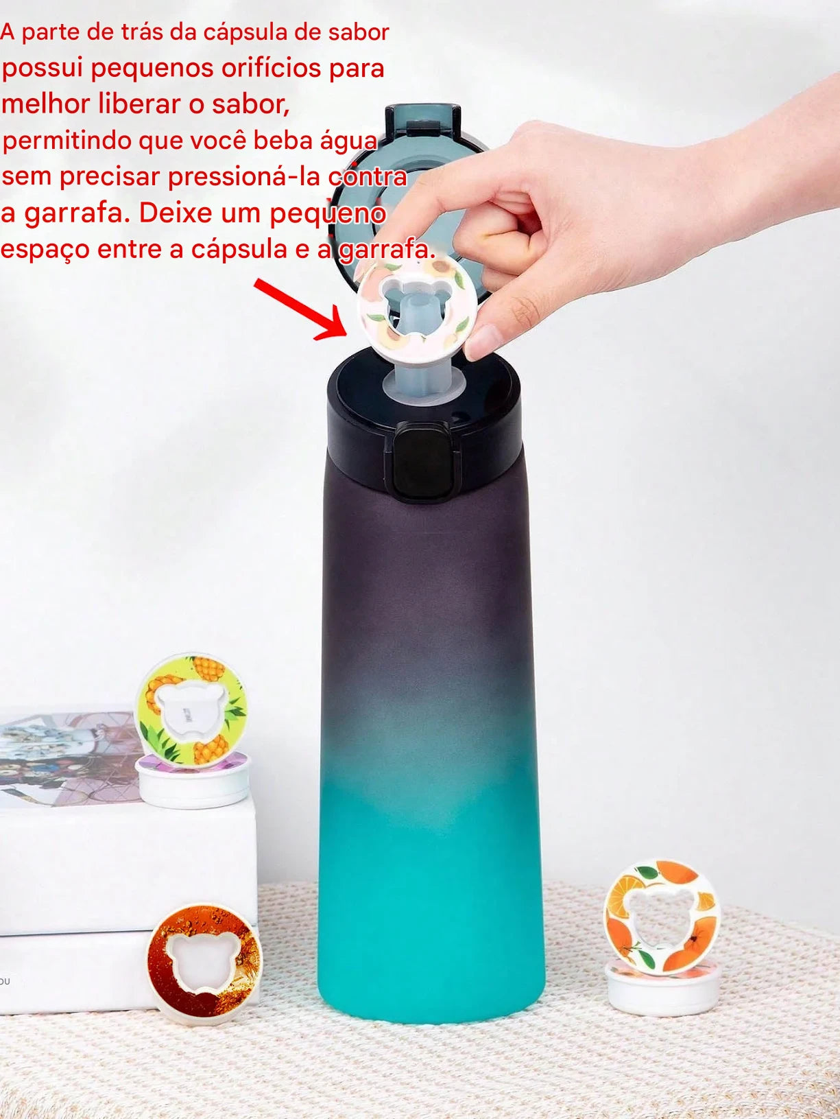 Garrafa Air Up Scent™ 650ml com Cápsulas Aromáticas – Hidratação Inteligente | Zyoon