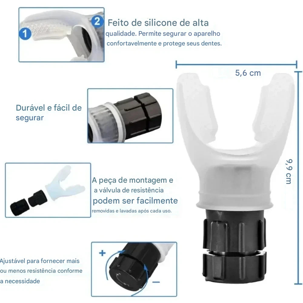 Treinador de Respiração Pulmonar — Fortaleça seu Pulmão e Aumente sua Resistência | Zyoon