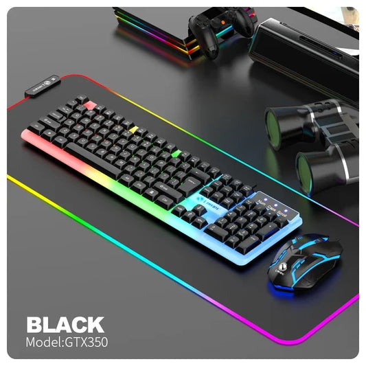Teclado Gamer com Fio 104 Teclas RGB – Desempenho e Estilo para Seu Setup!