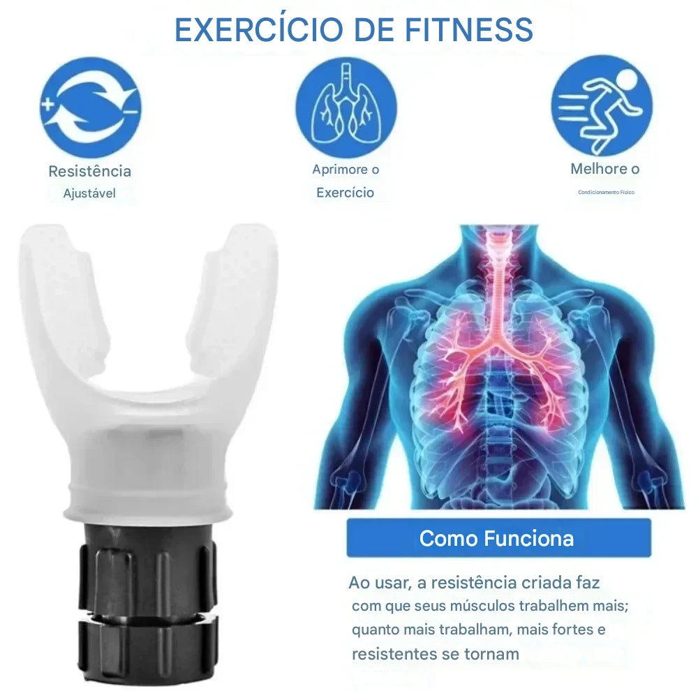 Treinador de Respiração Pulmonar — Fortaleça seu Pulmão e Aumente sua Resistência | Zyoon