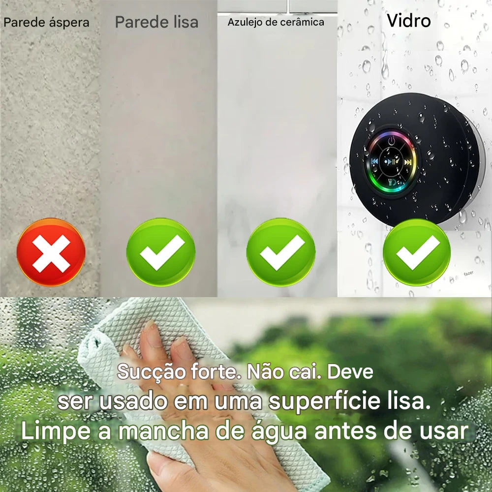 Caixa de Som Bluetooth Fomscvka IPX4 – Som Potente e Resistência à Água