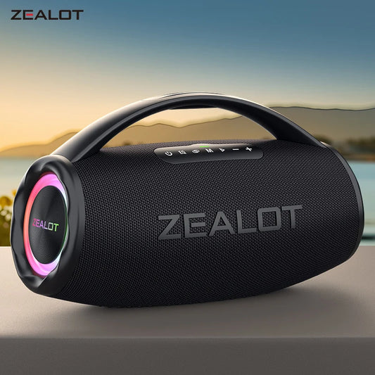 Caixa de Som Bluetooth ZEALOT S97 – 80W de Potência, 12h de Som e Bateria 16000mAh