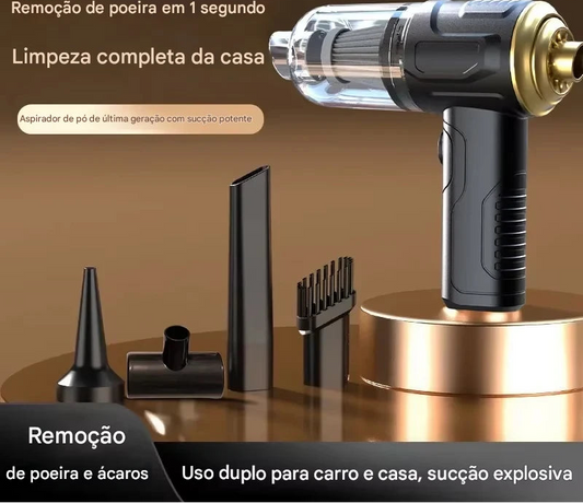 Aspirador Portátil Xiaomi MIJIA 120W Sem Fio 2 em 1 — Potência e Praticidade em Qualquer Lugar