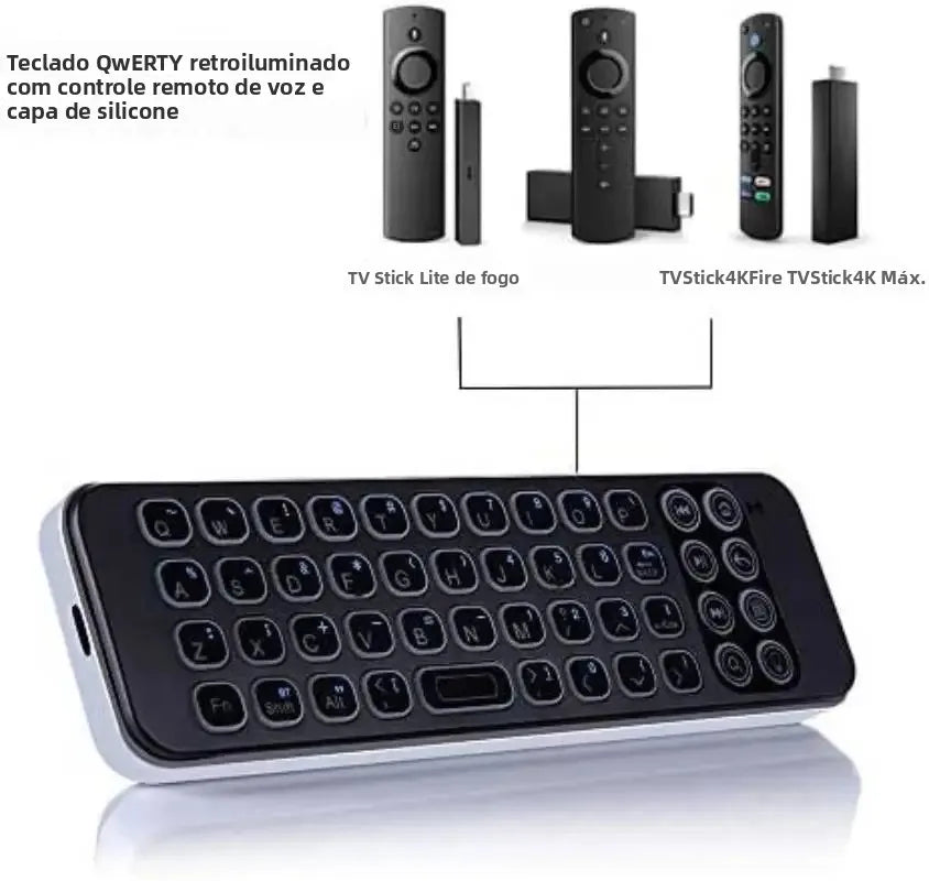 Teclado Mini Bluetooth iPazzPort – Compacto, Iluminado e Recarregável!