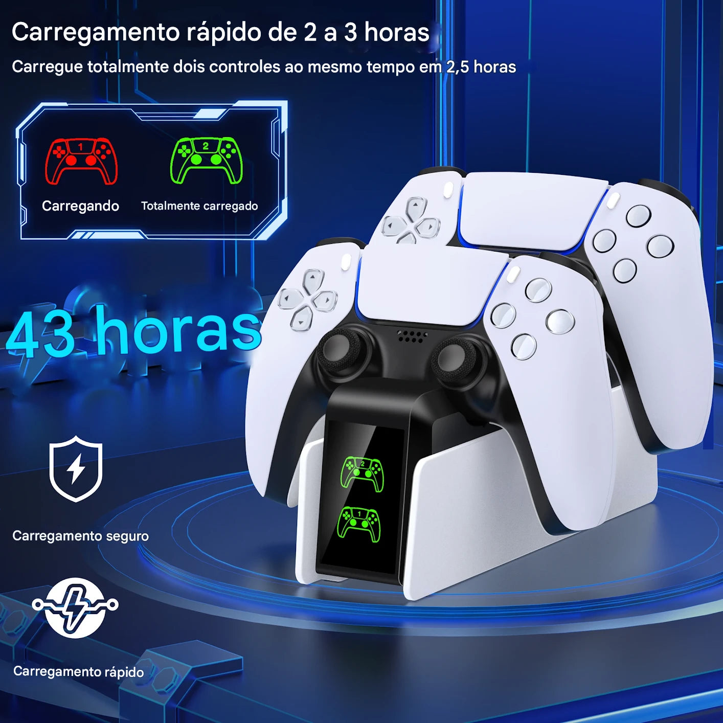 Base de Carregamento Dupla para Controles PS5 – DinoFire