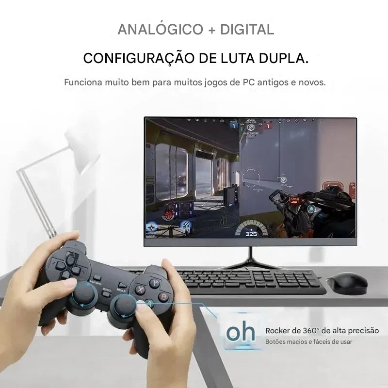 Controle Sem Fio 2.4G TECTINTER – Precisão, Conforto e Liberdade para Jogar!