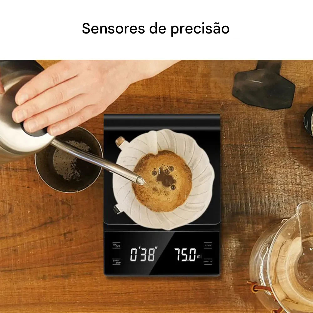 Balança Digital para Café com Timer – Precisão e Versatilidade | Zyoon