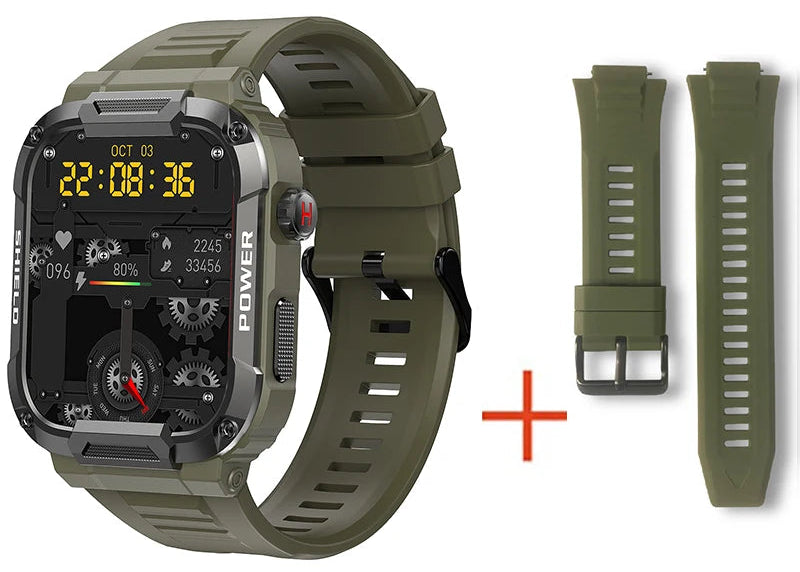 Smartwatch CRTORRS MK66 – Potência, Estilo e Resistência Militar
