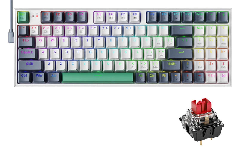 Teclado Mecânico Gamer MACHENIKE K500 RGB