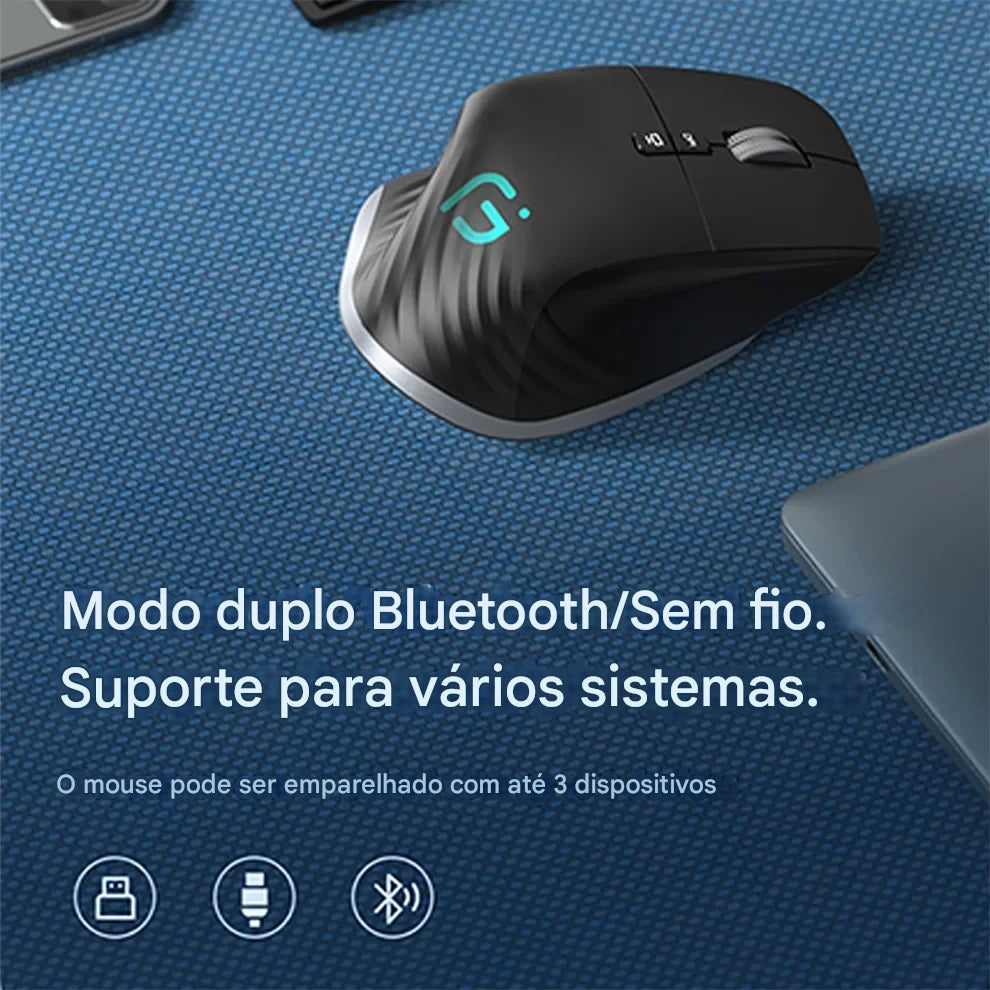 Mouse Gamer Sem Fio JOMAA – Potência, Precisão e Versatilidade em um Só Dispositivo
