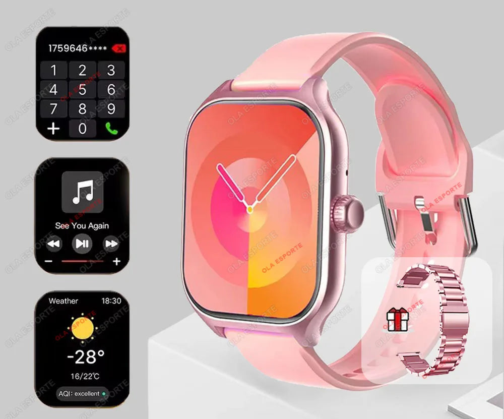Smartwatch Esportivo 2.01” Ola Esporte – Saúde, Estilo e Tecnologia no Seu Pulso