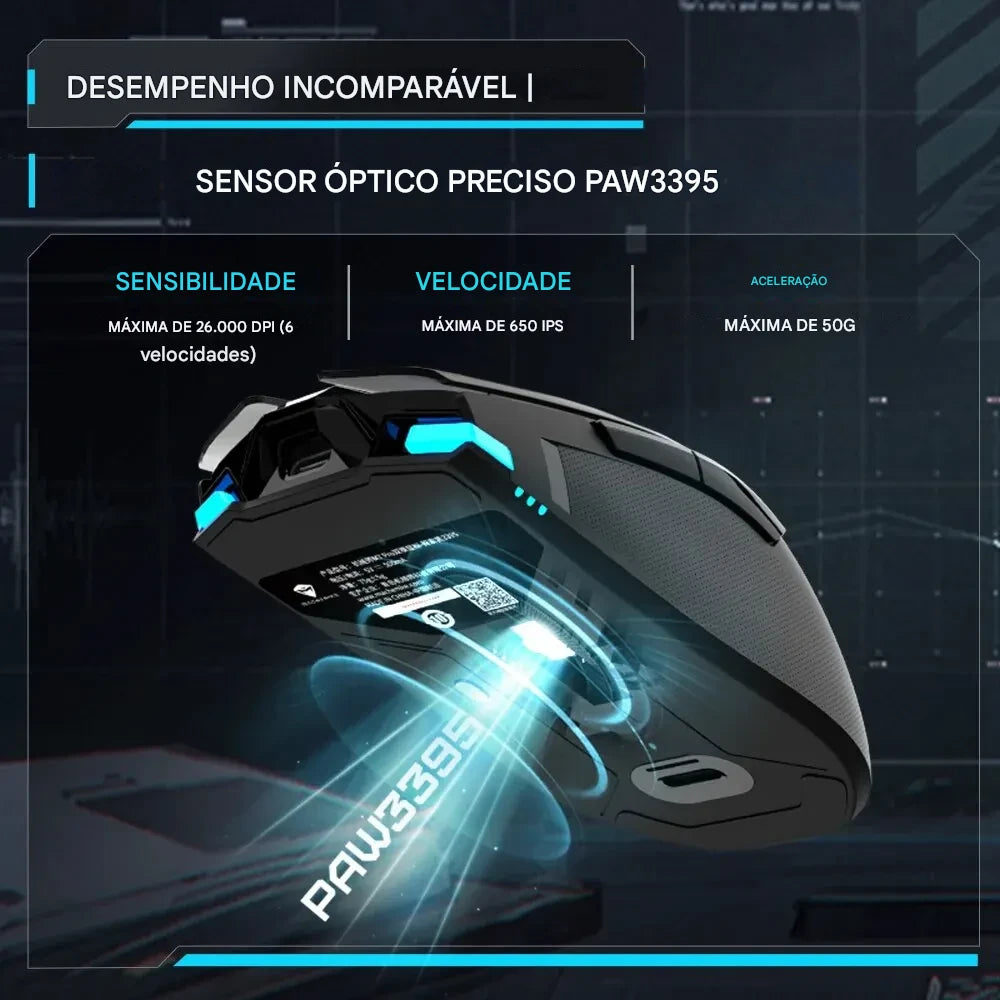 Mouse Gamer Sem Fio MACHENIKE M7 PRO — Precisão, Velocidade e Estilo Profissional