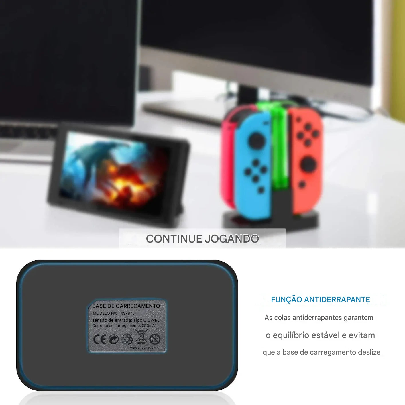 Estação de Carregamento DOBE FOMIS TNS-875 para Joy-Con – Organize e Carregue com Estilo!