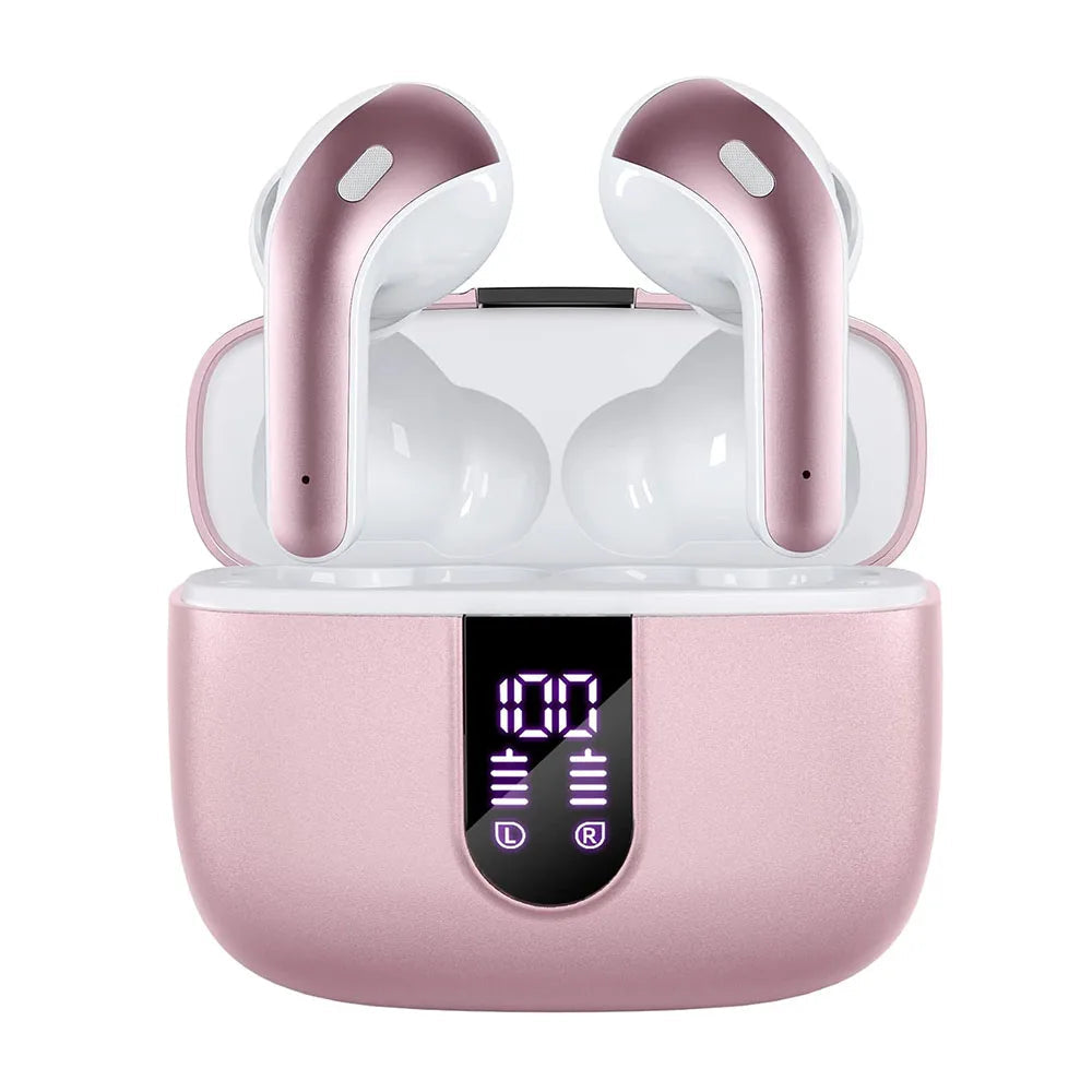 Arikasen – Fones Bluetooth Sem Fio com Microfone e Estojo com Display LED