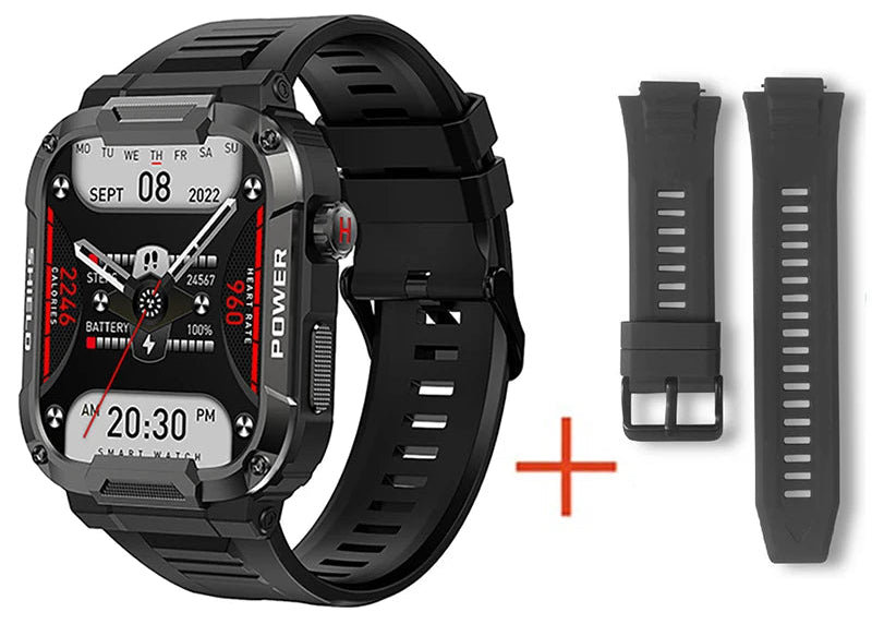Smartwatch CRTORRS MK66 – Potência, Estilo e Resistência Militar