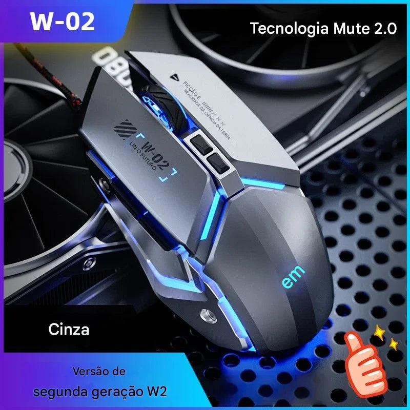 Mouse Gamer LEEDOAR Inphic W2 – Precisão, Velocidade e Design Profissional