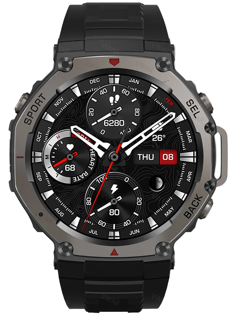 Smartwatch VWAR T-Rex 3 GPS – Resistência Militar e Tecnologia Premium