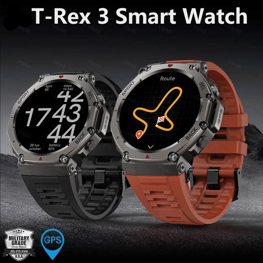 Smartwatch VWAR T-Rex 3 GPS – Resistência Militar e Tecnologia Premium