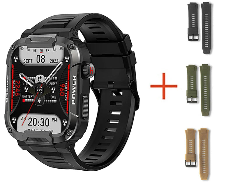 Smartwatch CRTORRS MK66 – Potência, Estilo e Resistência Militar