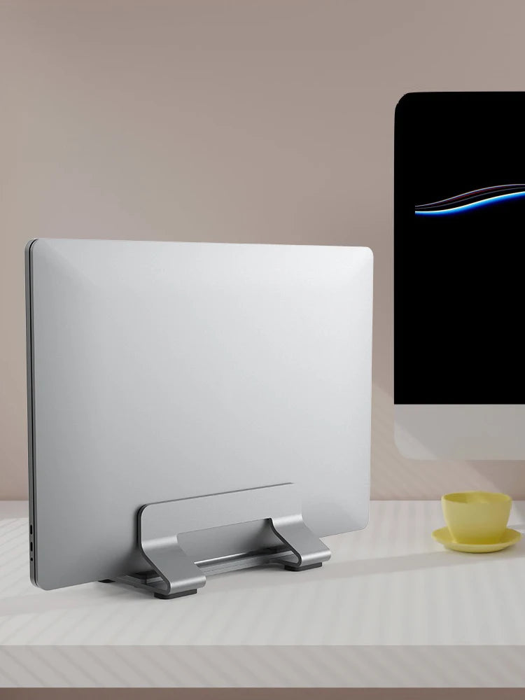 Suporte Vertical Ajustável para Notebook DOXONN – Design Premium em Alumínio, Organização e Estilo!