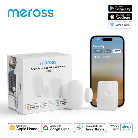 Meross Sensor de Porta e Janela Inteligente Wi-Fi – Segurança Residencial HomeKit