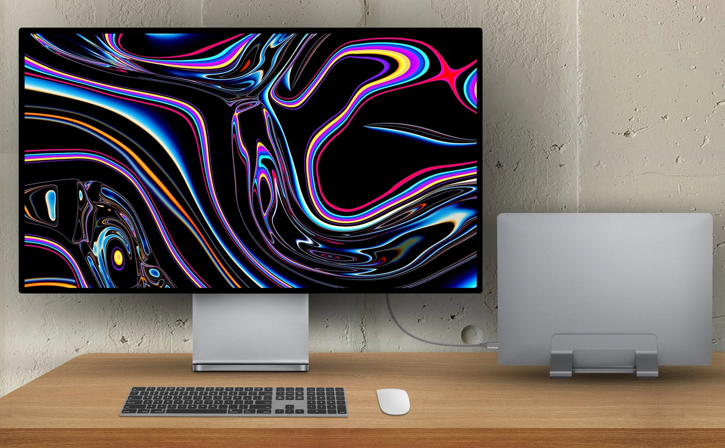 Suporte Vertical Ajustável para Notebook DOXONN – Design Premium em Alumínio, Organização e Estilo!